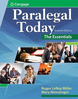 MindTap Paralegal, 1 Term (6 Months) Printed Access Card for for Miller/ Meinzinger's Paralegal Today: the Essentials, 7th