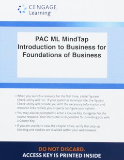 LMS Integrated for MindTap Introduction to Business, 1 Term (6 Months) Printed Access Card for Pride/Hughes/Kapoor's Foundations of Business, 5th