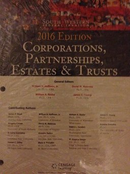 Bundle: South-Western Federal Taxation 2016: Corporations, Partnerships, Estates and Trusts, Loose-Leaf Version, (with H&R Block CD-ROM, RIA Checkpoint, 1 Term (6 Months) Printed Access Card), 39th + CengageNOW, 1 Term (6 Months) Printed Access Card