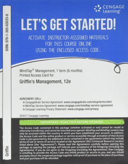 MindTap Management, 1 Term (6 Months) Printed Access Card for Griffin's Management, 12th