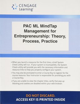 LMS Integrated for MindTap Management, 1 Term (6 Months) Printed Access Card for Kuratko's Entrepreneurship: Theory, Process, and Practice, 10th