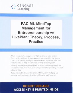 LMS Integrated for MindTap Management with Live Plan, 1 Term (6 Months) Printed Access Card for Kuratko's Entrepreneurship: Theory, Process, and Practice, 10th