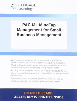 LMS Integrated for MindTap Management, 1 Term (6 Months) Printed Access Card for Longenecker/Petty/Palich/Hoy's Small Business Management: Launching and Growing Entrepreneurial Ventures, 18th