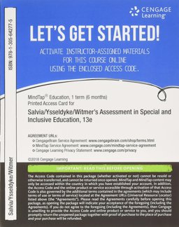 MindTap Education, 1 Term (6 Months) Printed Access Card for Salvia/Ysseldyke/Witmer's Assessment in Special and Inclusive Education, 13th