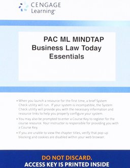 LMS Integrated for MindTap Business Law, 1 Term (6 Months) Printed Access Card for Miller's Cengage Advantage Books: Business Law Today, the Essentials: Text and Summarized Cases, 11th