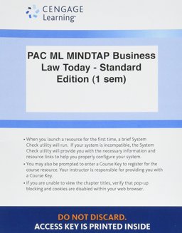 LMS Integrated for MindTap Business Law, 1 Term (6 Months) Printed Access Card for Miller's Business Law Today, Standard: Text and Summarized Cases, 11th