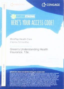MindTap Medical Insurance and Coding, 2 Terms (12 Months) Printed Access Card for Green's Understanding Health Insurance: a Guide to Billing and Reimbursement, 13th