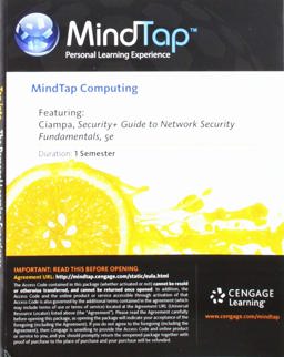 MindTap Computing, 2 Term (12 Months) Printed Access Card for Ciampa's CompTIA Security+ Guide to Network Security Fundamentals, 5th