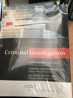 Criminal Investigation 11th 9781305659407 Front Cover