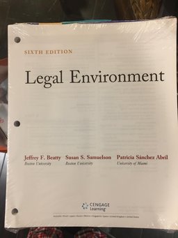 Legal Environment 6th 9781305663831 Front Cover