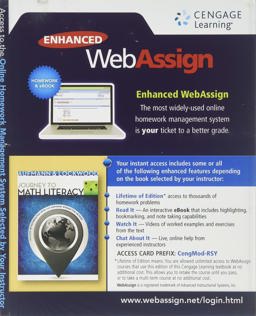 WebAssign Printed Access Card for Aufmann's , 1st Edition, Single-Term