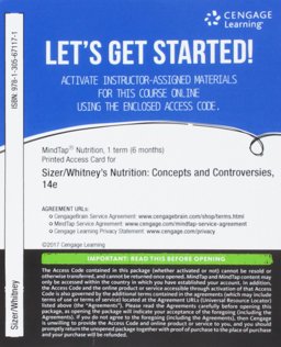 MindTap Nutrition, 1 Term (6 Months) Printed Access Card for Sizer/Whitney's Nutrition: Concepts and Controversies, 14th