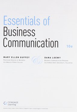 Bundle: Essentials of Business Communication, Loose-Leaf Version, 10th + Premium Website, 1 Term (6 Months) Printed Access Card + LMS Integrated for MindTap Business Communication, 1 Term (6 Months) Printed Access Card 10th 9781305699199 Front Cover