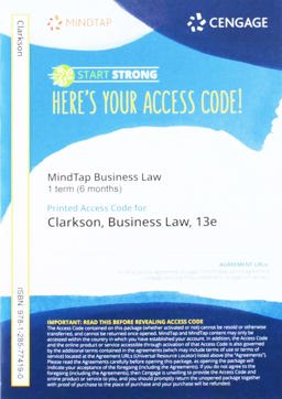 Bundle: Business Law: Text and Cases, Loose-Leaf Version, 13th + MindTap Business Law, 1 Term (6 Months) Printed Access Card