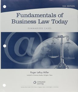 Bundle: Cengage Advantage Books: Fundamentals of Business Law Today: Summarized Cases, Loose-Leaf Version, 10th + MindTap Business Law, 1 Term (6 Months) Printed Access Card