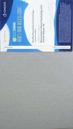 MindTap Psychology, 1 Term (6 Months) Printed Access Card for Baumeister/Bushman's Social Psychology and Human Nature, 4th
