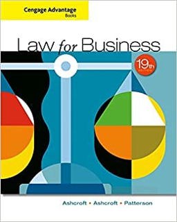 Cengage Advantage Books: Law for Business 19th 9781305870307 Front Cover