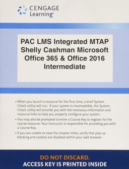 LMS Integrated MindTap Computing, 1 Term (6 Months) Printed Access Card for Freund/Last/Pratt/Sebok/Vermaat's Shelly Cashman Series Microsoft Office 365 and Office 2016: Intermediate
