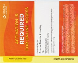 CNOWv2, 1 Term Printed Access Card for Warren/Reeve/Duchac's Corporate Financial Accounting, 14th CNOWv2, 1 Term Printed Access Card for Warren/Reeve/Duchac's Corporate Financial Accounting, 14th