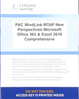 LMS Integrated MindTap Computing, 1 Term (6 Months) Printed Access Card for Carey/DesJardins' New Perspectives Microsoft Office 365 and Excel 2016: Comprehensive