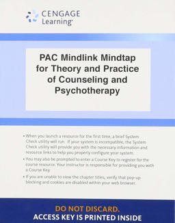 LMS Integrated for MindTap Counseling, 1 Term (6 Months) Printed Access Card for Corey's Theory and Practice of Counseling and Psychotherapy, 10th