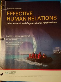 Effective Human Relations Interpersonal and Organizational Applications 13th 9781305883321 Front Cover