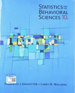 Bundle: Statistics for the Behavioral Sciences, 10th + MindTap Psychology, 1 Term (6 Months) Printed Access Card 10th 9781305918542 Front Cover