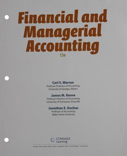 Financial and Managerial Accounting Financial and Managerial Accounting
