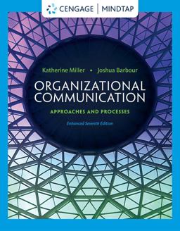MindTap Communication for Miller's Organizational Communication: Approaches and Processes [Instant Access] 1 term (6 months) 7th 9781305948327 Front Cover