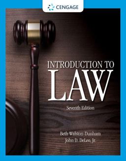 Introduction to Law:  9781305948648 Front Cover