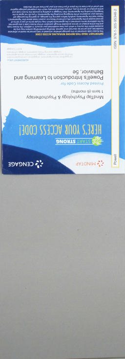 MindTap Psychology for Powell/Honey/Symbaluk's Introduction to Learning and Behavior, 5th Edition, [Instant Access], 1 term (6 months) 5th 9781305953482 Front Cover