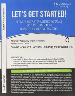 MindTap Astronomy, 1 Term (6 Months) Printed Access Card for Seeds/Backman's Horizons: Exploring the Universe, 14th
