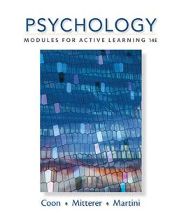 Psychology: Modules for Active Learning  9781305964112 Front Cover