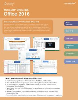 Microsoft Office 365 and Office 2016 CourseNotes