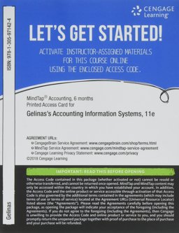 MindTap Accounting, 1 Term (6 Months) Printed Access Card for Gelinas/Dull/Wheeler/Hill's Accounting Information Systems, 11th