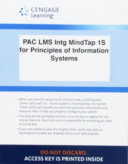 LMS Integrated MindTap MIS, 1 Term (6 Months) Printed Access Card for Stair/Reynolds' Principles of Information Systems, 13th