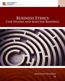Business Ethics Case Studies and Selected Readings 9th 9781305972544 Front Cover