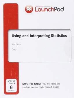LaunchPad for Using and Interpreting Statistics (1-Term Access)