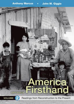 America Firsthand: Readings from Reconstruction to Present  9781319029685 Front Cover