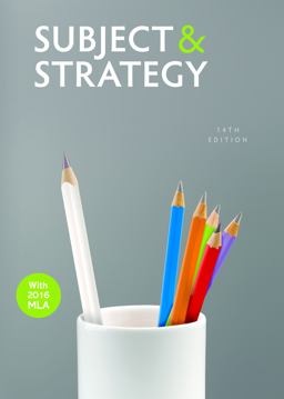 Subject and Strategy A Writer's Reader 14th 9781319040154 Front Cover