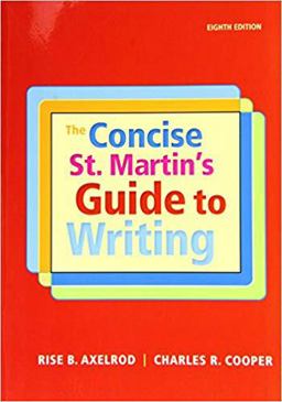 Concise St. Martin's Guide to Writing 8th 9781319058548 Front Cover