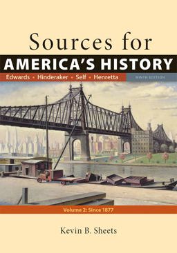 Sources for America's History, Volume 2: Since 1865 9th 9781319072919 Front Cover
