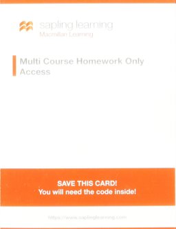 Sapling Learning Homework-Only for General Chemistry (Multi-Term Access)