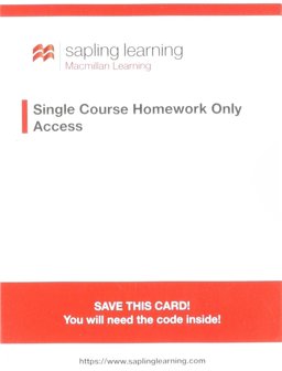 Sapling Learning Homework-Only for Principles of Economics (Single-Term Access)
