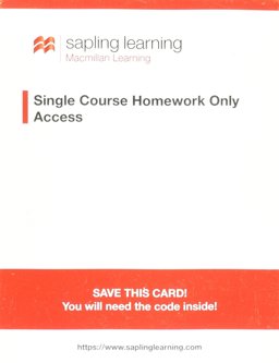 Sapling Learning Homework-Only for Principles of Microeconomics (Single-Term Access)
