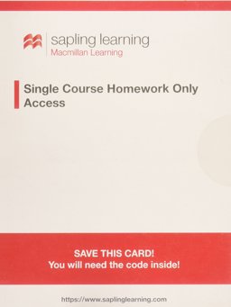 Sapling Organic Chemistry Homework (Single-Term Access)
