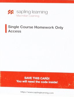 Sapling Homework-Only for Introductory Chemistry (Single-Term Access)