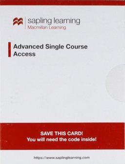 Sapling Advanced Homework for Inorganic Chemistry (Single-Term Access)