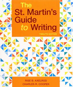 St. Martin's Guide to Writing 12th 9781319104375 Front Cover