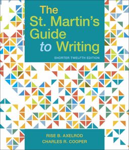 St. Martin's Guide to Writing, Short Edition 12th 9781319104382 Front Cover